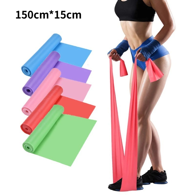 Pilates Yoga Bar - Natural Latex Resistance Bands, Elastic Workout