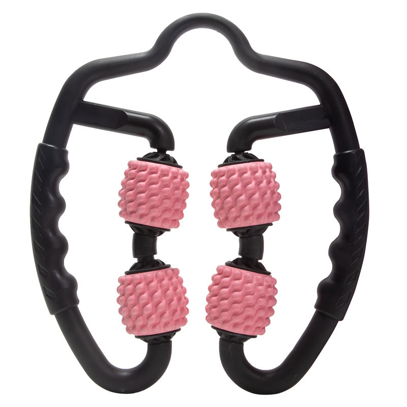 Pilates Yoga Bar - 4-Wheel Leg Slimmer Soft Rubber Yoga