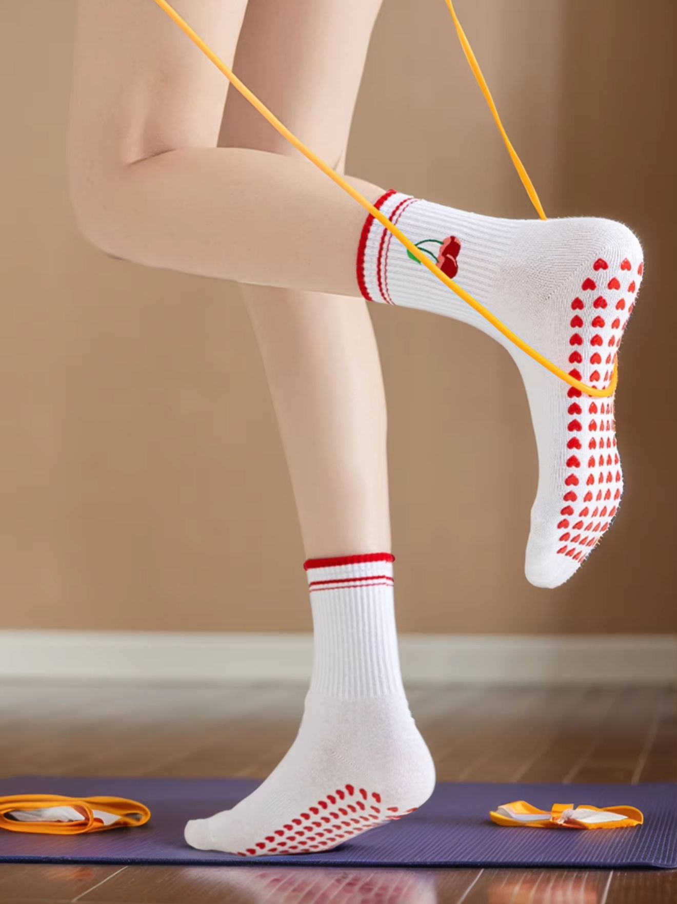 Pilates & Yoga Elastic Band - 1 Pairs Cross-Border Professional Yoga Socks,