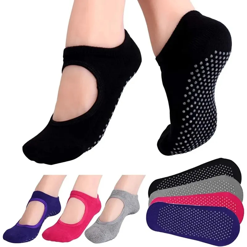 Pilates Yoga And Gym - Backless Non-slip Fitness Yoga Socks Cotton