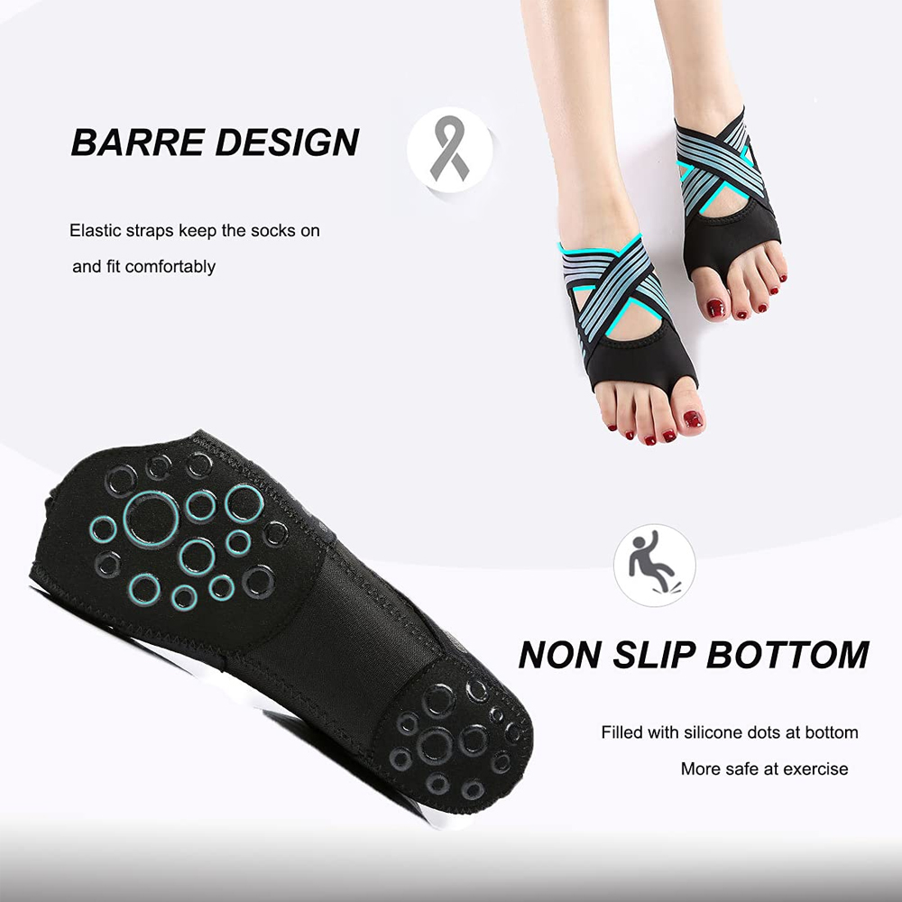 1Pair Non Slip Yoga Socks with - Pilates Yoga Combo ulasan dan harga