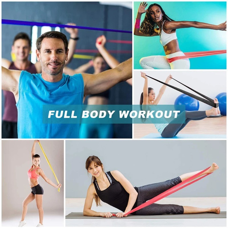 Natural Latex Resistance Bands - Pilates Yoga Bar ulasan dan harga