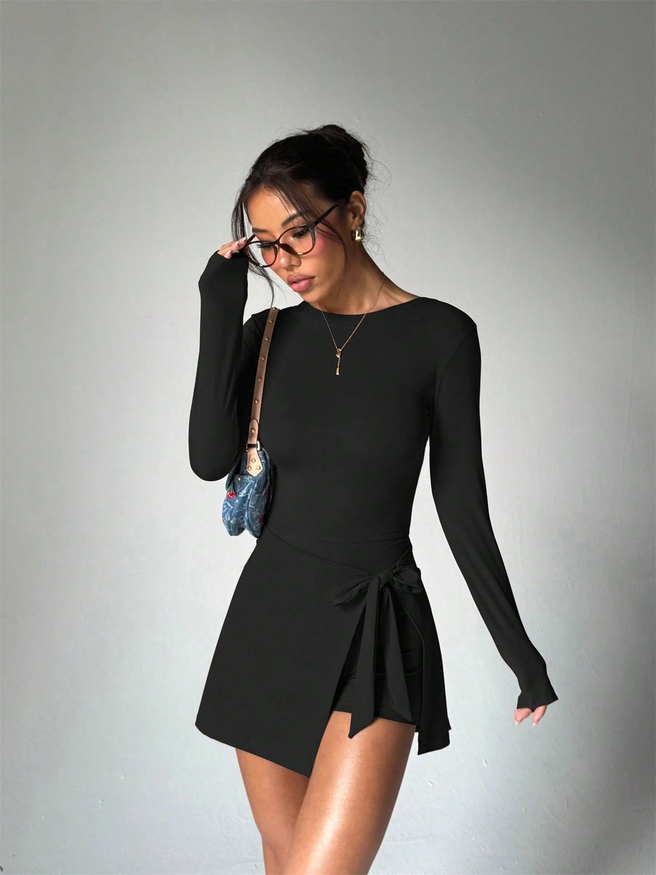 Solid Color Long Sleeved Slim  - Pilates Yoga Set ulasan dan harga