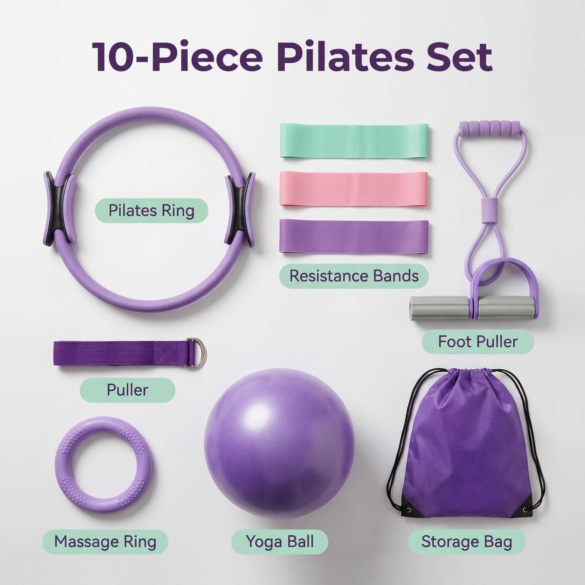 New Yoga Pilates Combo Set 10p - Pilates Yoga Combo ulasan dan harga