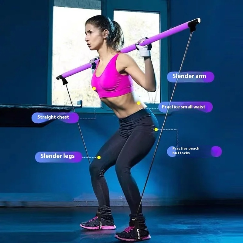 Pilates Stick - Adjustable Fit - Pilates Yoga Bar ulasan dan harga