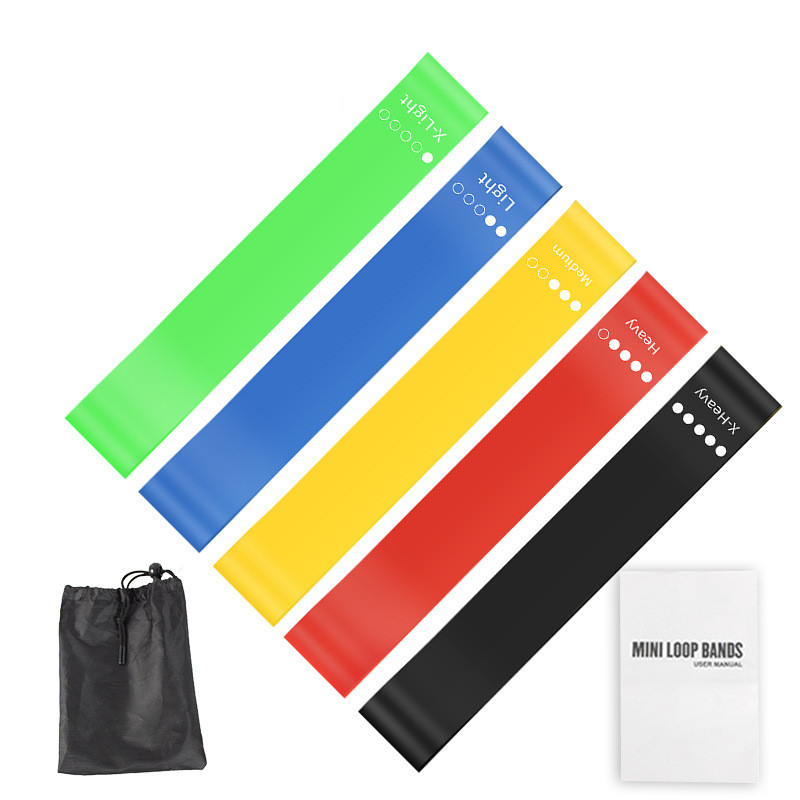 5Pcs TPE Resistance Bands Set  - Pilates Yoga Bar ulasan dan harga