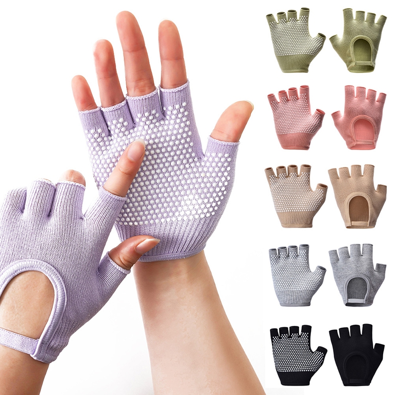 1Pair Half Finger Anti-Slip Yo - Pilates Yoga Aerial ulasan dan harga