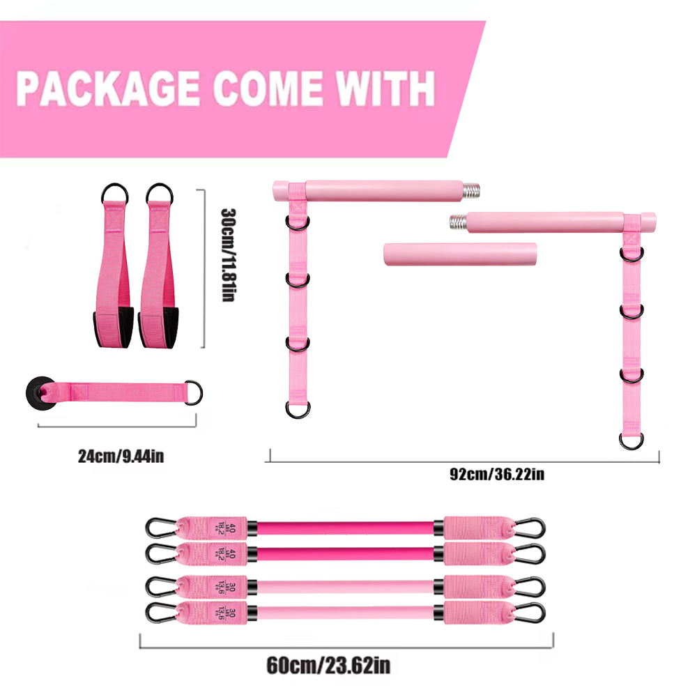 Resistance Tube Set Multifunct - Pilates Yoga Bar ulasan dan harga